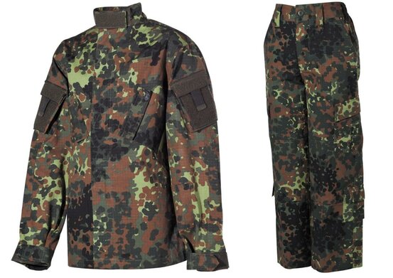 Detský maskáčový komplet flecktarn