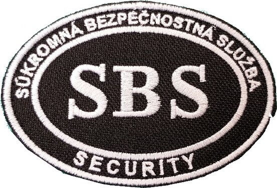 Felvarró SBS Security (90x60mm)