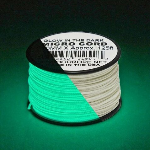 Atwood 1,18 mm Uber Glow 125 ft micro cord fehér