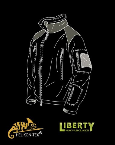 Bunda fleece Helikon "LIBERTY" čierna