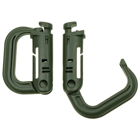 D-alakú Molle karabiner 2db olívazöld