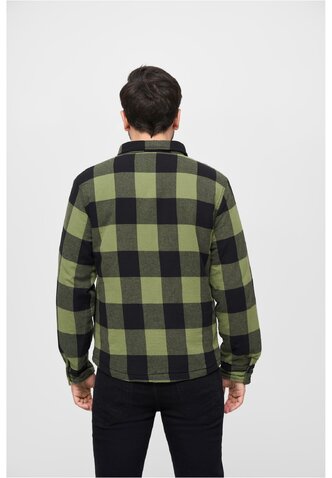 Bunda Brandit Lumberjacket zelená/čierna