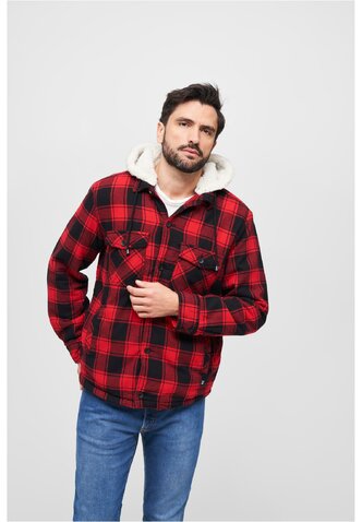 Brandit Lumberjacket kapucnis kabát piros/fekete