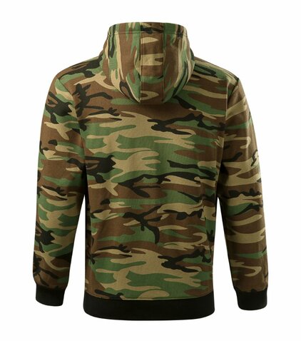 Mikina Camo Zipper woodland