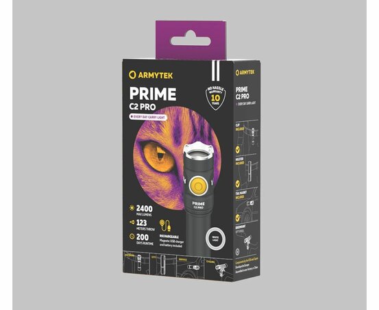 Taktická baterka Armytek Prime C2 Pro Magnet USB (