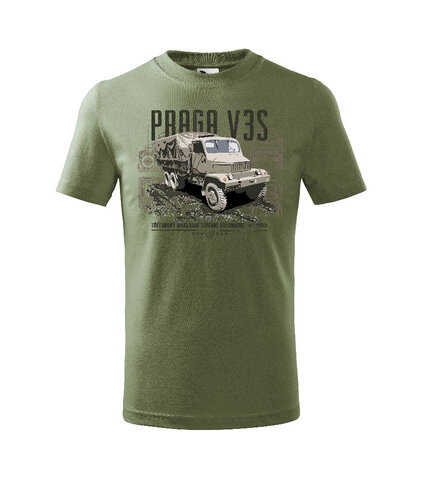 Gyerek póló "PRAGA V3S" olívazöld