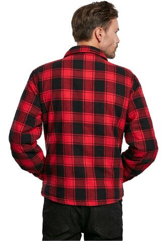 Bunda Brandit Lumberjacket červená/čierna