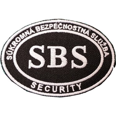 Felvarró SBS Security (90x60mm)