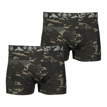 Mil-Tec boxeralsó Skulls Multitarn Black 2x