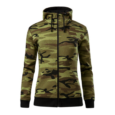 Mikina Camo Zipper dámska CZ green camo