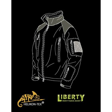 Bunda fleece Helikon "LIBERTY" čierna