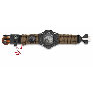 Barbaric 6in1 survival digi paracord óra coyote