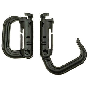 D-alakú Molle karabiner 2db fekete