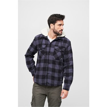 Brandit Lumberjacket kapucnis kabát szürke/fekete