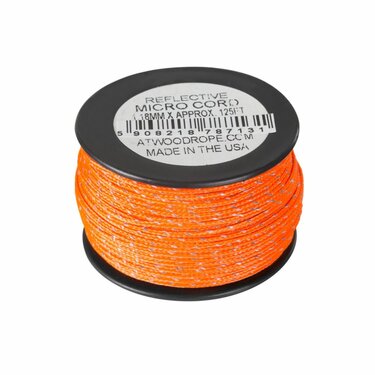 Atwood 1,18 mm micro cord 125 ft neon orange (fényvisszaverő)