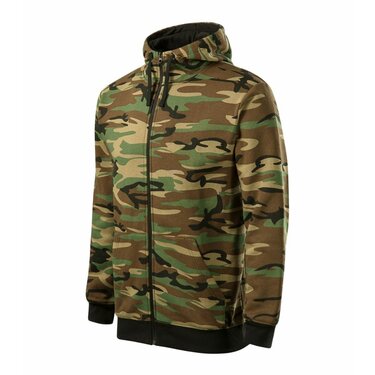 Pulóver Camo Zipper woodland